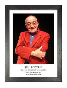 Jim Bowen 4 English Stand-up Comedian Poster TV Star Smile Picture Tribute Print