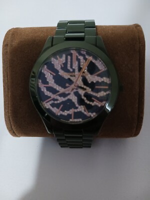 Michael Kors Slim Runway Rose Gold-Tone Pave Zebra Pattern  display picture 1