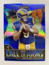 Matthew Stafford 2021 Panini Playoff Football Blue Prizm Call to Arms #CA-MST