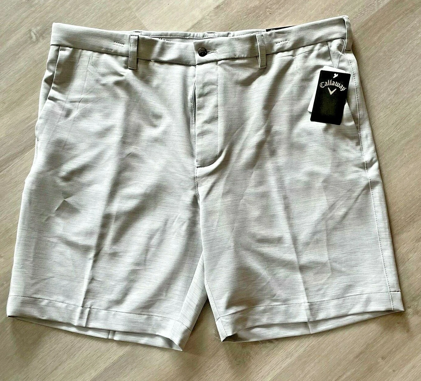 Callaway Men's Golf Shorts Size 40 Stretch Waistband Lightweight Lt Grey NWT$75