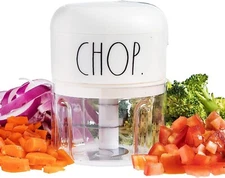 Rae Dunn Electric Mini Garlic Chopper - USB Rechargeable, Portable Cordless