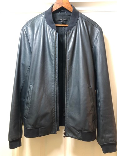 Theory Leather Bomber Jacket | eBay