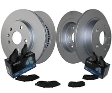 Front & Rear Brake Kit Rotors & Akebono ProACT Ceramic Pads For Buick Chevy Saab
