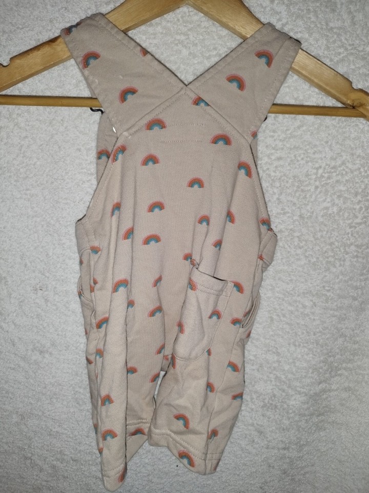 Baby Boy Age 12 To 18 Months Beige Dungarees Outfit From Next Great