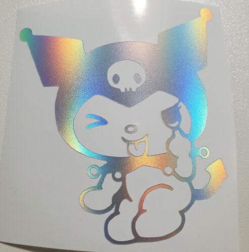 Cute Kuromi Eye Pull Blah Sticker Vinyl Decal Anime Car Window Laptop Waterproof - Picture 2 of 5