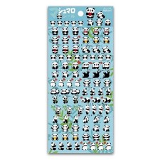CUTE PANDA STICKERS Kawaii Puffy Sticker Sheet Craft Kids Scrapbook Animal NEW