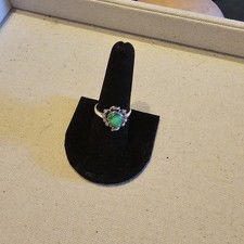 Green Copper Turquoise Ring, 925 Handmade Ring Size 9