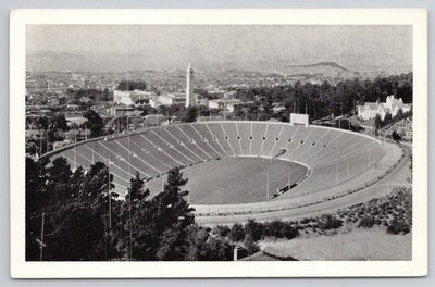 Vintage Postcard California Memorial Stadium UC Berkeley Sather Tower Campus