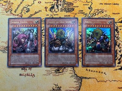#ad Yugioh Andro Sphinx Sphinx Teleia Theinen The Great Sphinx The Movie Promo Set $4.00