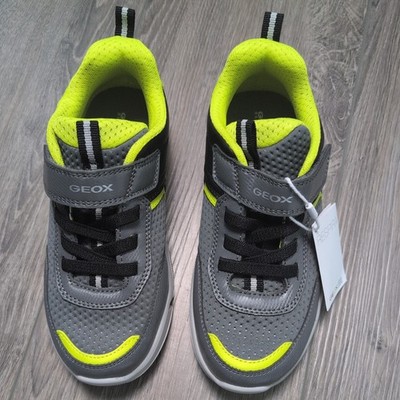 Geox Aril Boy Single Strap Casual Slip On Unisex Trainers In Grey Size 3 Y