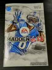 Madden NFL 13 Wii Authentic Original Instruction Booklet Manual ONLY Guide Ln