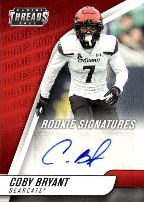 Coby Bryant Panini Chronicles Draft Picks Threads Rookie Signatures #CBR Base