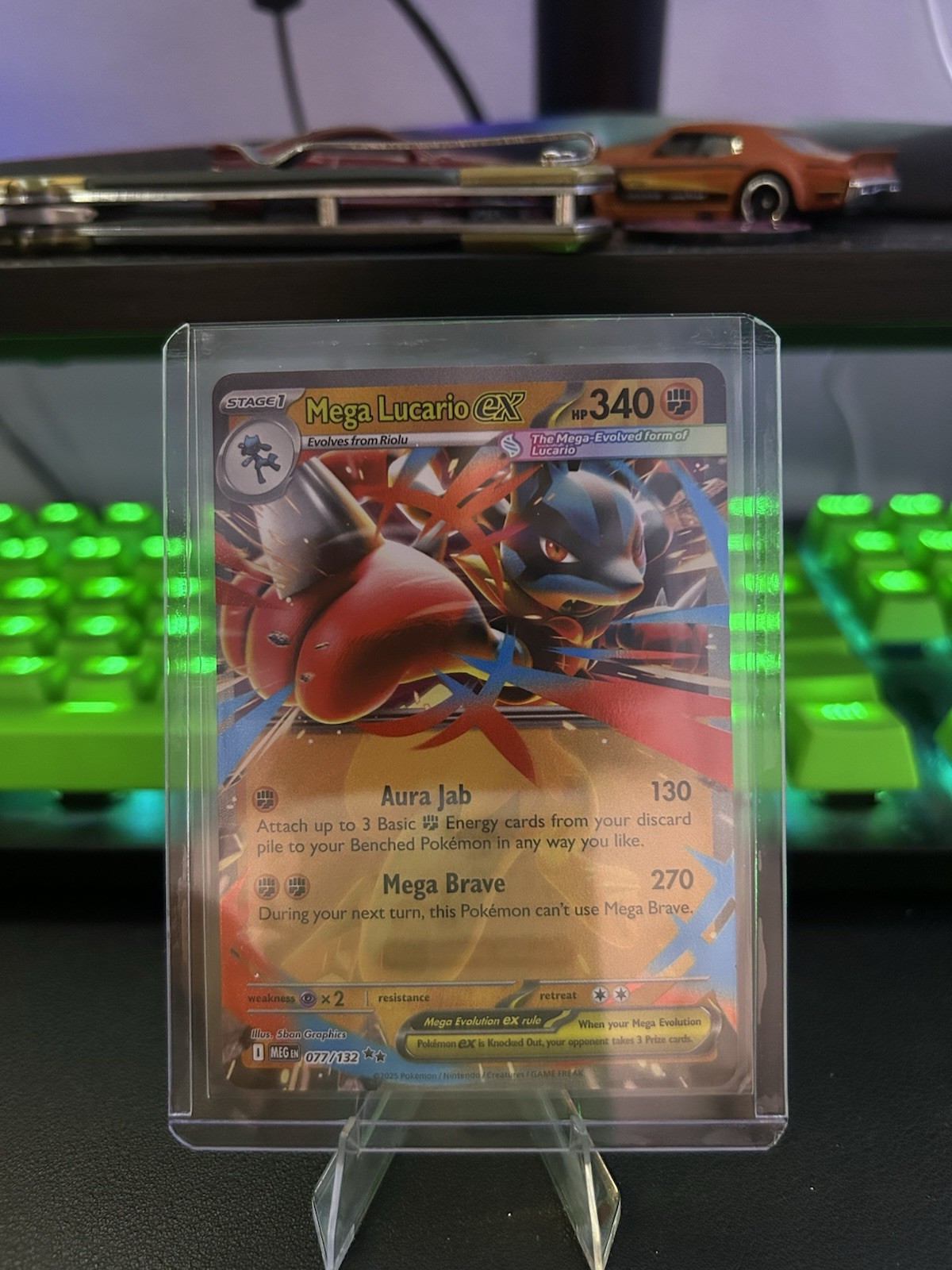 Mega Lucario ex 077/132 Me01: Mega Evolution Holo