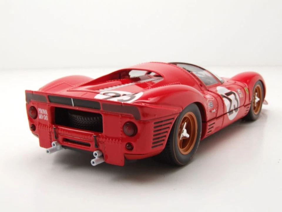 Ferrari 330 P4 #23 Ganador Daytona 1967 Rojo Bandini Amon Modelo 1:24 Bburago - Imagen 2 de 4