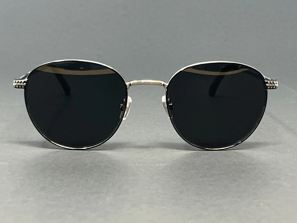 Óculos de Sol Masculino Jimmy Choo Henri/S 807 Preto 53mm Cinza Lente Redonda Metal - Imagem 2 de 4