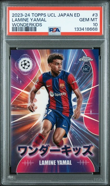 2023-24 Topps UCL Japan Ed Lamine Yamal RC  Wonderkids PSA 10 #WK-3