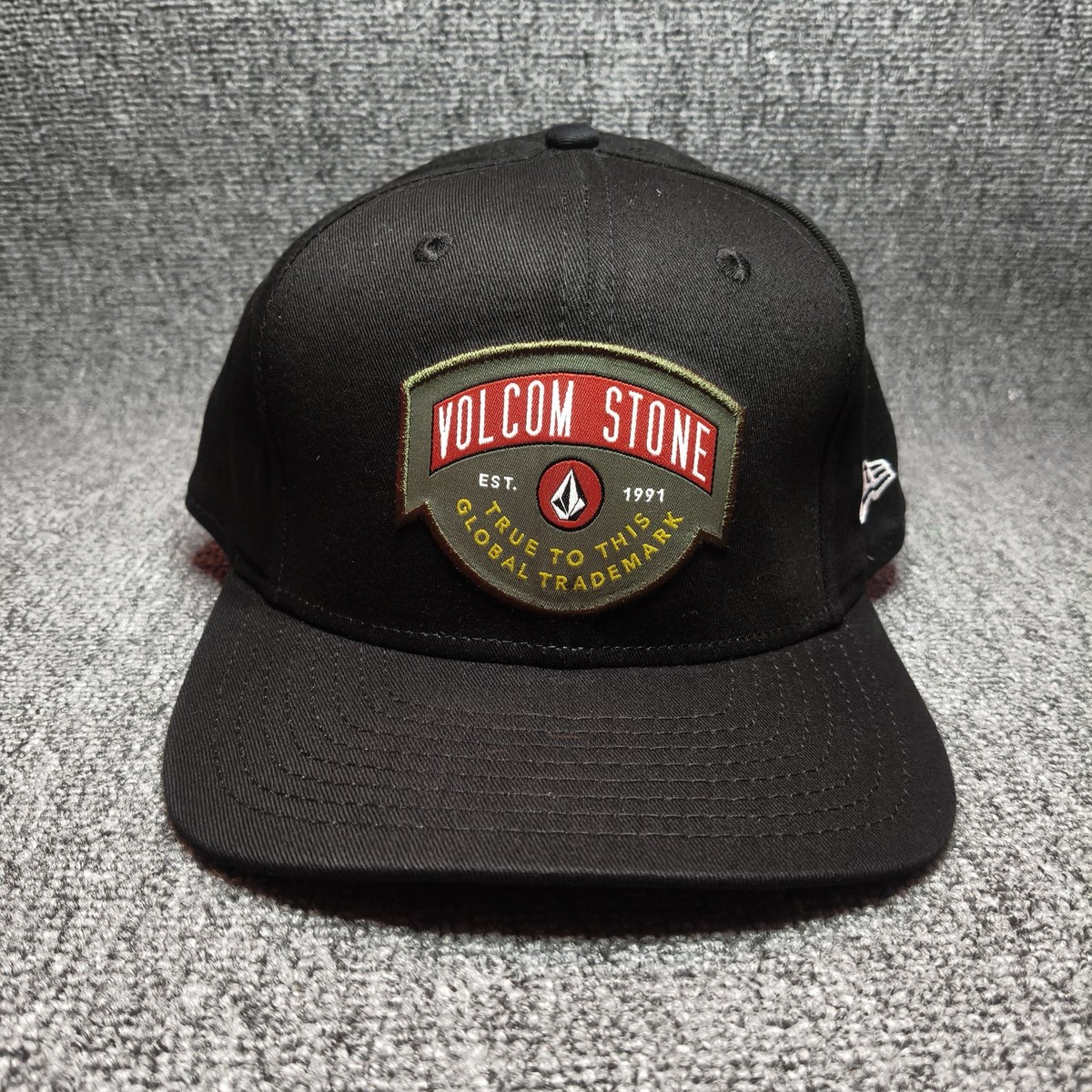 Volcom Stone New Era Snapback Hat Cap Black Logo Patch