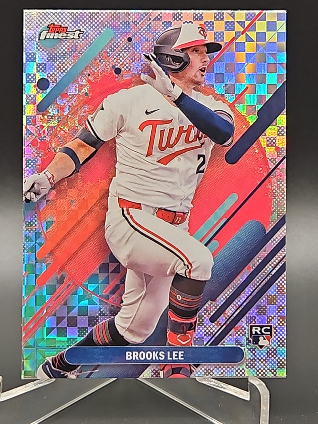 2025 Topps Finest Brooks Lee 'Rare' Checkerboard #299 RC Rookie Twins