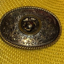 USMC Marine Corps Western Style Buckle