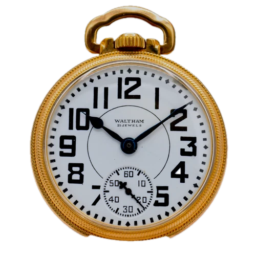 Antique 16s 1936 Waltham Riverside 21 Jewel Mechanical Pocket Watch 1621 USA