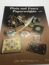 Plain And Fancy Paperweights Cross Stitch June Grigg Designs Inc. Book 10 