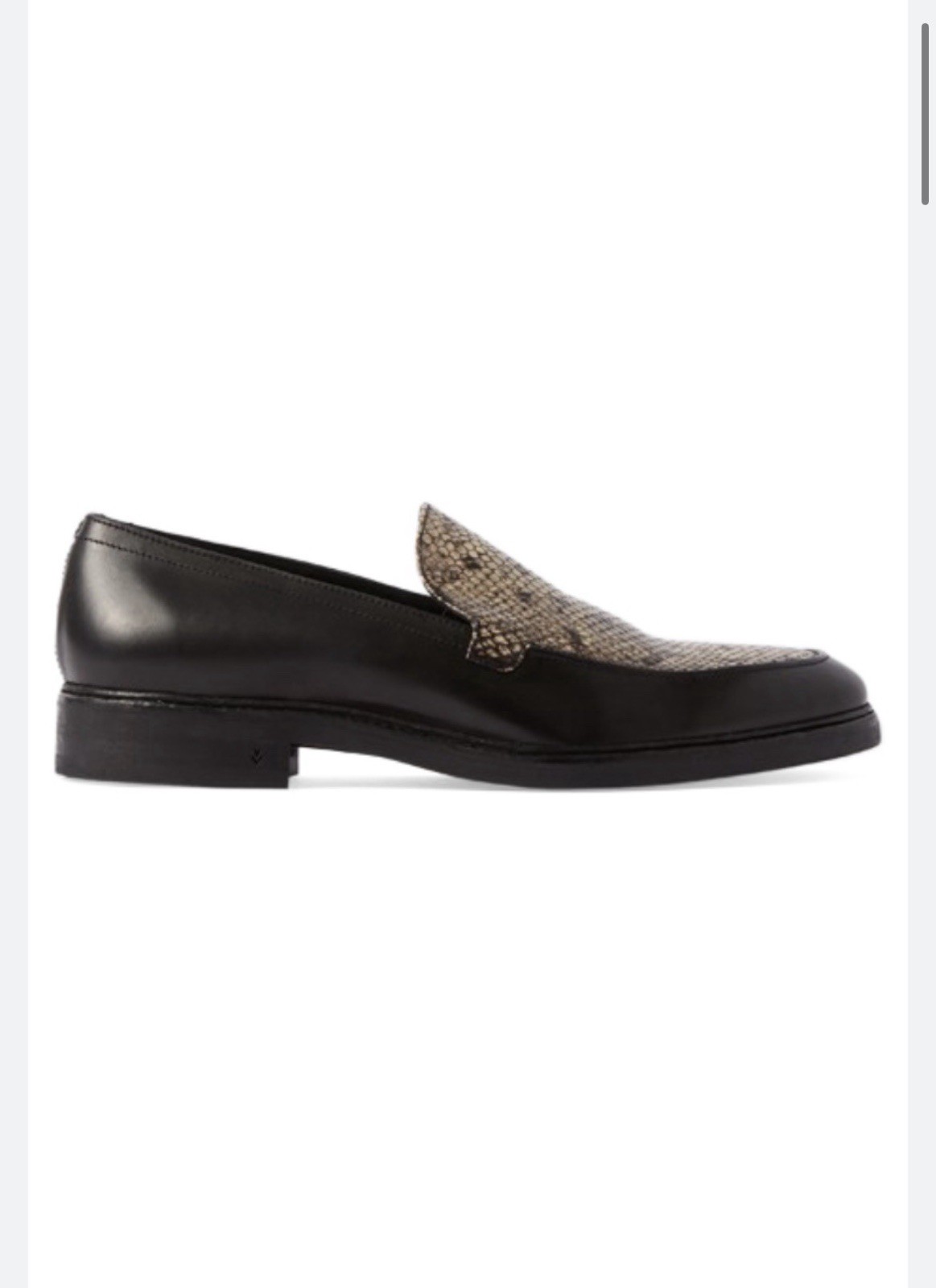 John Varvatos Leather Loafer with Python Size EU … - image 2