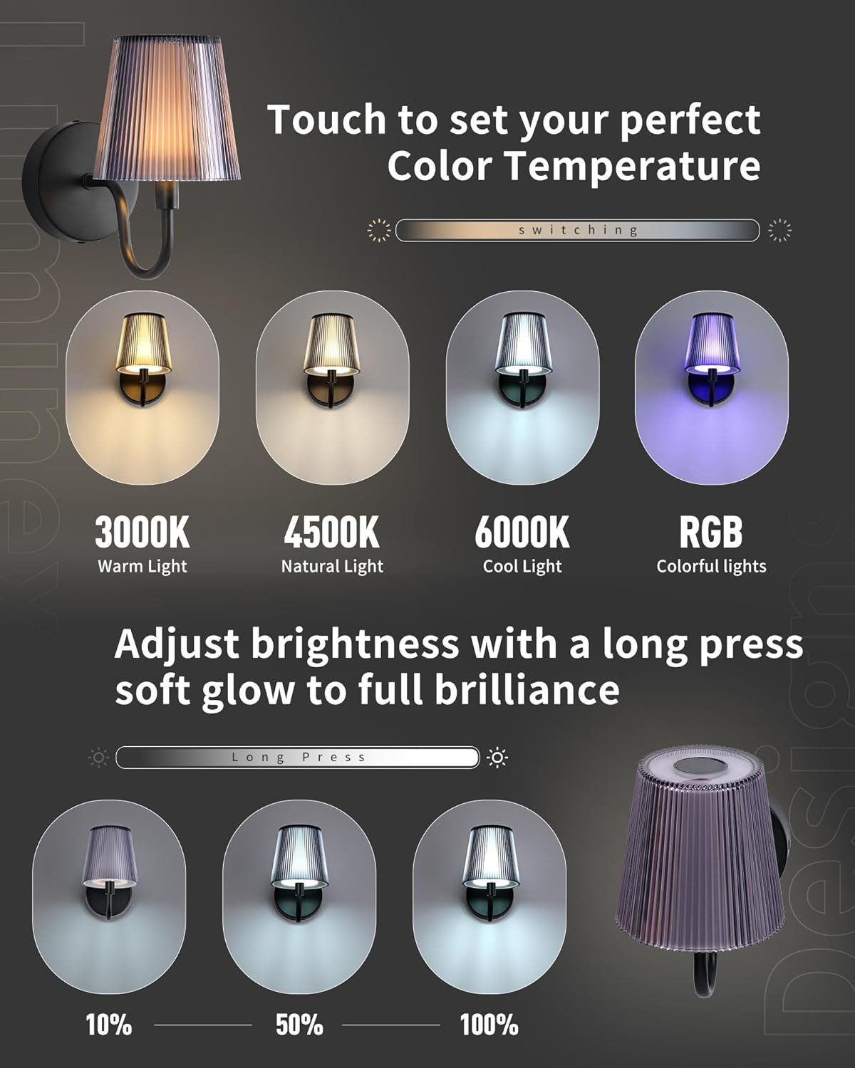 Lampada Notte Ricaricabile LuminexDesigns - Luce Sicura per Bambini - 2