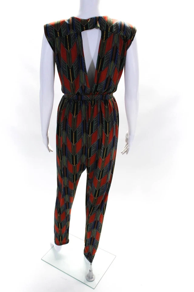 Mono T Bags Los Angeles para mujer geométrico sin mangas naranja azul verde XS Foto 3 de 4