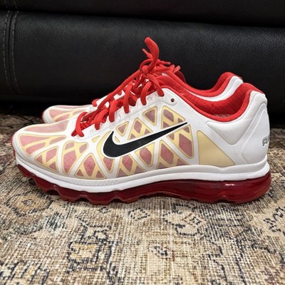 Nike Air Max+ 2011 Max Red White Low Size 11 429889-106 Excellent Condition