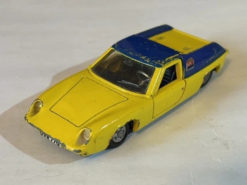 Vintage Diecast Dinky Toys Speedwheels #218 Lotus Europa Sports Car blue/yellow