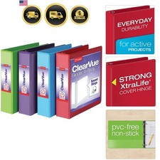 3 Ring Binders, Binders for School and Office, Durable 2 Inch Binder with Rou...