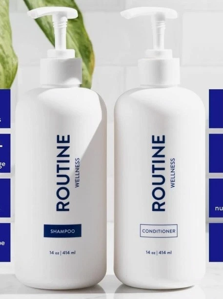 Routine Anti-Thinning Shampoo & Conditioner Set Biotin DHT Unscented 2 pack - image 2 of 3