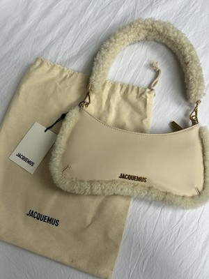 Jacquemus Schultertasche le Bisou Doux Creme Beige Sherpa Neu mit Etikett
