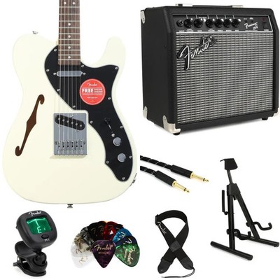 Squier Affinity Series Telecaster Thinline Electric Guitar and Fender Amp Bundle