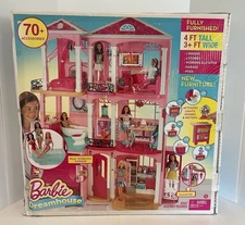 Barbie Dreamhouse Dollhouse 3 Story Fully Furnished Dream House 70+ Accessories