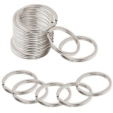 20 Pcs 25mm Strong Keyring,Heavy Duty Key Rings,Split Rings for silver 