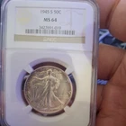 1945-S 50C  Walking Liberty Half Dollar PCGS MS64