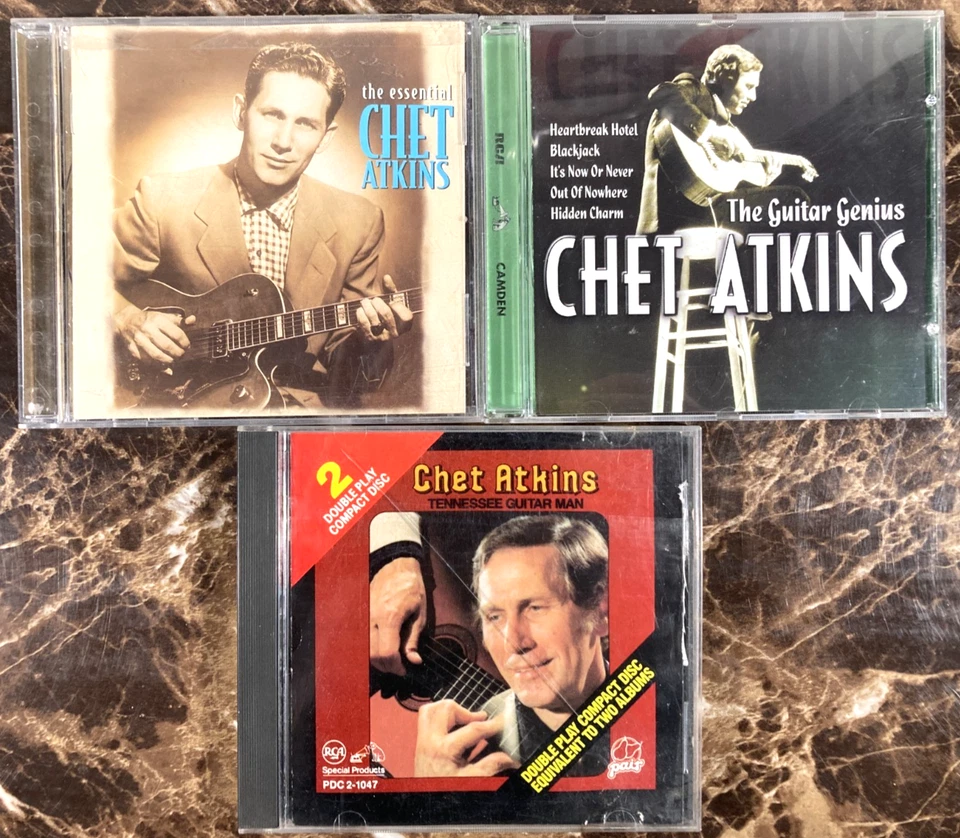 Chet Atkins CD Lot of 9 The Essential Guitar Genius Sails Street Dreams Legends Foto 3 de 4