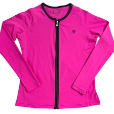 Coolibar women's Pink full-zip UPF50 long-sleeved beach cover-up jacket Sz S