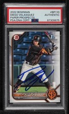 PSA/DNA 2022 Bowman Prospects Diego Velasquez PSA/DNA Authentic Card & Auto w5p