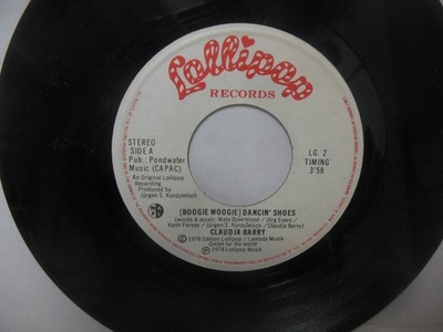 CLAUDJA BARRY nr mint 45 rpm BOOGIE WOOGIE DANCIN' SHOES b/w FORGET ABOUT YOU