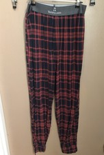 Tommy John Pajama Lounge Pants Men s Red Black Plaid Micro Modal Soft Size M