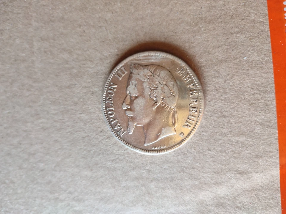 5 francs napoléon III tête laurée,1868 - Photo 4/4