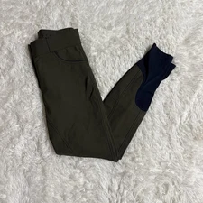 Women’s Size 26R Green Halter Ego Knee Patch Horseback Riding Breeches