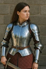 Women's Medieval Full Plate Armor Suit | 18 Gauge Mild Steel | Handmade Wearable