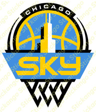 Chicago Sky Sticker 80mm length | toolbox, window, laptop etc. Set of 2