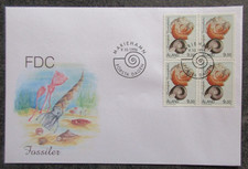 ALAND timbre lettre FDC 1er jour FOSSILES en 1996 bon état lot LB224