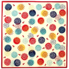 Hamamonyo Small Furoshiki Wrapping Cloth, 50cm, Gorgeous Fireworks and Goldfish