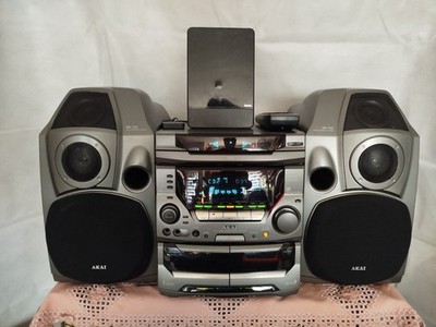 Akai AC-723R Stereo Anlage   Voll funktionsfähig   CD/Tape/BT   Inkl. SR-725 Box
