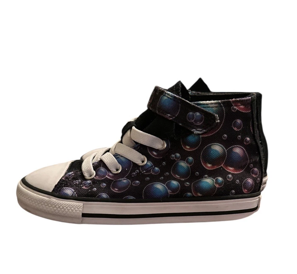 Converse Chuck Taylor All Star Hi Sneaker Bubbles Black Toddler US 10 - Image 3 of 4